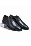 Buy_Wednesday Lifestyle_Black Textured Robert Derby Shoes _at_Aza_Fashions