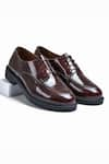 Buy_Wednesday Lifestyle_Maroon Plain Todd Derby Shoes _at_Aza_Fashions