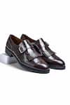 Buy_Wednesday Lifestyle_Maroon Issac Brushoff Leather Monk Shoes _at_Aza_Fashions