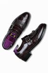 Shop_Wednesday Lifestyle_Maroon Issac Brushoff Leather Monk Shoes _at_Aza_Fashions