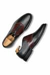 Shop_Wednesday Lifestyle_Maroon John Solid Oxford Shoes _at_Aza_Fashions