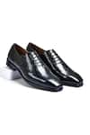 Buy_Wednesday Lifestyle_Black Kevin Croco Leather Oxford Shoes _at_Aza_Fashions