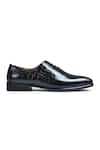 Wednesday Lifestyle_Black Kevin Croco Leather Oxford Shoes _Online_at_Aza_Fashions