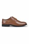 Wednesday Lifestyle_Brown Leo Plain Derby Shoes _Online_at_Aza_Fashions