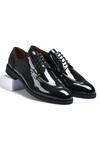 Buy_Wednesday Lifestyle_Black Matthew Glossy Finish Derby Shoes _at_Aza_Fashions