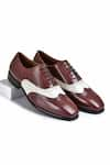 Buy_Wednesday Lifestyle_Maroon Ethan Classic Wing Cap Oxford Shoes _at_Aza_Fashions