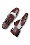 Shop_Wednesday Lifestyle_Maroon Ethan Classic Wing Cap Oxford Shoes _at_Aza_Fashions