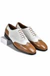 Buy_Wednesday Lifestyle_White Ethan Color Blocked Oxford Shoes _at_Aza_Fashions