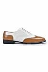 Wednesday Lifestyle_White Ethan Color Blocked Oxford Shoes _Online_at_Aza_Fashions