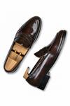 Shop Wednesday Lifestyle Brown George Brushoff Leather Penny Loafers at Aza Fashions Shop_Wednesday Lifestyle_Brown George Brushoff Leather Penny Loafers _at_Aza_Fashions