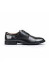 Wednesday Lifestyle_Black Derby Wide Genuine Leather Lace Up Shoes _Online_at_Aza_Fashions