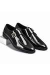 Buy_Wednesday Lifestyle_Black Adam Single Monk Strap Glossy Shoes _at_Aza_Fashions