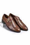 Buy_Wednesday Lifestyle_Brown Adam Single Monk Strap Genuine Leather Shoes _at_Aza_Fashions