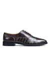 Wednesday Lifestyle_Brown Albert Croc Leather Oxford Shoes _Online_at_Aza_Fashions