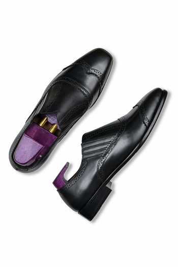Shop_Wednesday Lifestyle_Black Buckles Benjamin Brogue Loafers _at_Aza_Fashions