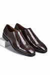 Buy_Wednesday Lifestyle_Wine Benjamin Brushoff Leather Brogue Loafers _at_Aza_Fashions