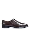 Wednesday Lifestyle_Brown Benjamin Genuine Leather Brogue Cutwork Loafers _Online_at_Aza_Fashions