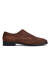 Wednesday Lifestyle_Brown Buckles Benjamin Suede Leather Brogue Loafers _Online_at_Aza_Fashions