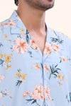 Buy_Prima Czar_Sky Blue Rayon Print Floral Shirt _Online_at_Aza_Fashions