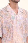 Shop_Prima Czar_Multi Color Blended Fabric Print Abstract Floral Shirt _Online_at_Aza_Fashions