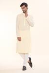 Buy_Prima Czar_Yellow Tencel Pintuck Straight Kurta _Online_at_Aza_Fashions