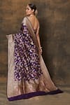 Shop_Pinki Sinha_Purple Banarasi Pure Silk Handwoven Garden Saree With Running Blouse _at_Aza_Fashions