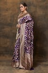 Shop_Pinki Sinha_Purple Banarasi Pure Silk Handwoven Garden Saree With Running Blouse _Online_at_Aza_Fashions