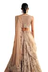 Buy_Ridhi Mehra_Gold Net Embellished Sequin Inaara Embroidered Floral Jaali Bridal Lehenga Set 