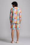 Shop_Dash and Dot_Multi Color 70% Viscose Printed Checks Shirt And Shorts Co-ord Set _at_Aza_Fashions