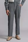 Buy_Dash and Dot_Grey 100% Recycled Polyester Solid Tencel Pant 