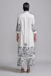 Shop_Dash And Dot_Ivory Viscose Embroidery Collared Floral Kurta With Pant _at_Aza_Fashions