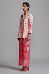 Dash and Dot_Peach 100% Viscose Print Floral Collar Shirt With Pant _Online_at_Aza_Fashions