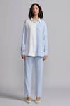 Buy_Dash And Dot_Blue Polyester Collared Two Tone Shirt With Pant _Online_at_Aza_Fashions