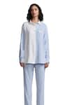 Shop_Dash And Dot_Blue Polyester Collared Two Tone Shirt With Pant _Online_at_Aza_Fashions