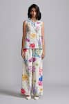 Buy_Dash and Dot_Multi Color 100% Viscose Print Floral Collar Contrast Shirt With Pant _at_Aza_Fashions