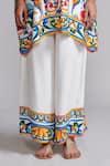 Dash And Dot_Multi Color Viscose Collared Casablanca Hand Painted Shirt With Pant _Online_at_Aza_Fashions