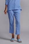 Dash And Dot_Blue Polyester Collared Crinkle Textured Shirt With Pant _Online_at_Aza_Fashions