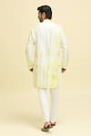 Shop_Aryavir Malhotra_Beige Silk Viscose Tie-dye Patten Kurta And Pant Set _at_Aza_Fashions