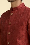 Buy_Arihant Rai Sinha_Red Silk Viscose Embroidery Ambrosia Bundi And Kurta Set _Online_at_Aza_Fashions