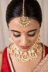 Anana_White Pearls, Diamonds, Stones Umika Kundan Embellished Necklace Set _Online_at_Aza_Fashions