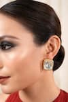 Buy_Anana_Gold Plated Pearls Lilavati Kundan And Polki Embellished Studs _at_Aza_Fashions