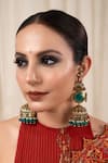 Buy_Anana_Green Kundan Polki Parmindar And Embellished Jhumkas _at_Aza_Fashions