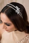 Shop_Anana_Silver Zircon Shreenika Embellished Hairband _at_Aza_Fashions