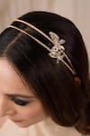 Buy_Anana_Gold Zircon Shreenika Butterfly Motif Embellished Hairband _at_Aza_Fashions