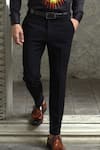 Buy_Courtyard By Abhi_Black Cotton, Lycra Lion Pattern Shirt With Trouser _Online_at_Aza_Fashions