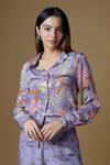 Buy_Vana Ethnics_Purple Viscouse Embroidered Sequin Collared Printed Shirt With Pant _Online_at_Aza_Fashions