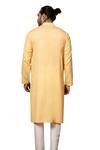 Priyanka Haralalka_Yellow Cotton, Silk Plain Kurta With Pyjama _Online_at_Aza_Fashions