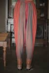 Buy_Swatti Kapoor_Orange Handwoven Yarn Dyed Silk Print Stripe Hand Jat Pant _Online_at_Aza_Fashions