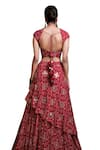 Ahi Clothing_Red Heavy Georgette Digital Print Bandhani Sweetheart Lehenga Set _Online_at_Aza_Fashions