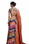 Shop_Ahi Clothing_Multi Color Lehenga And Blouse Heavy Crepe Digital Print Bandhani Scoop Set 